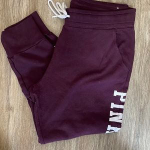 PINK Burgandy joggers